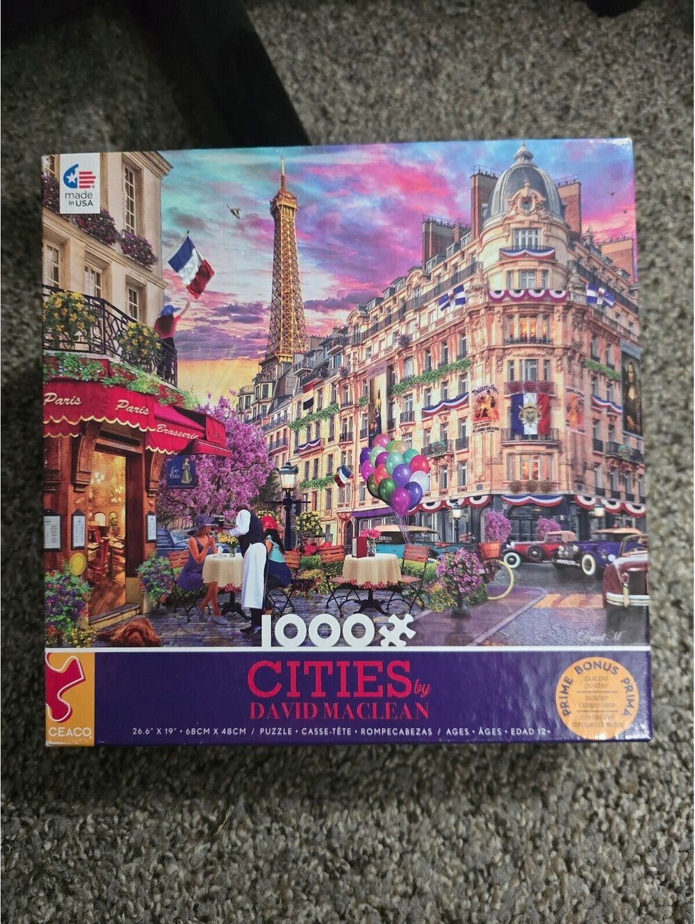 Ceaco Cities by David Maclean 1000 Piece Paris Puzzle